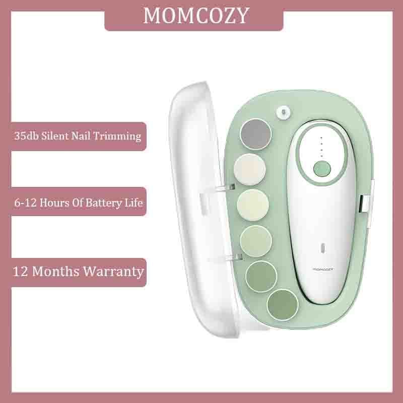 ตะไบเล็บเด็ก Momcozy Electric, เครื่องตัดเล็บเด็กอ่อนโยน แบบชาร์จไฟฟ้า, กรรไกรตัดเล็บเด็กไฟฟ้า, แผ่นเปลี่ยนหัวเจียร 7 แผ่น รูปที่ 1