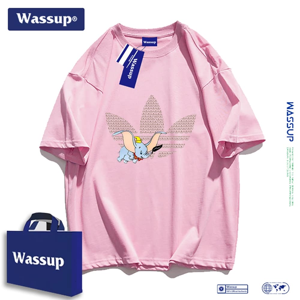 Wassup คอลเลกชันร่วมกับสามใบคลับ เสื้อยืดคอตตอนแท้ลายพิมพ์แบรนด์กีฬา Adidas รูปที่ 5