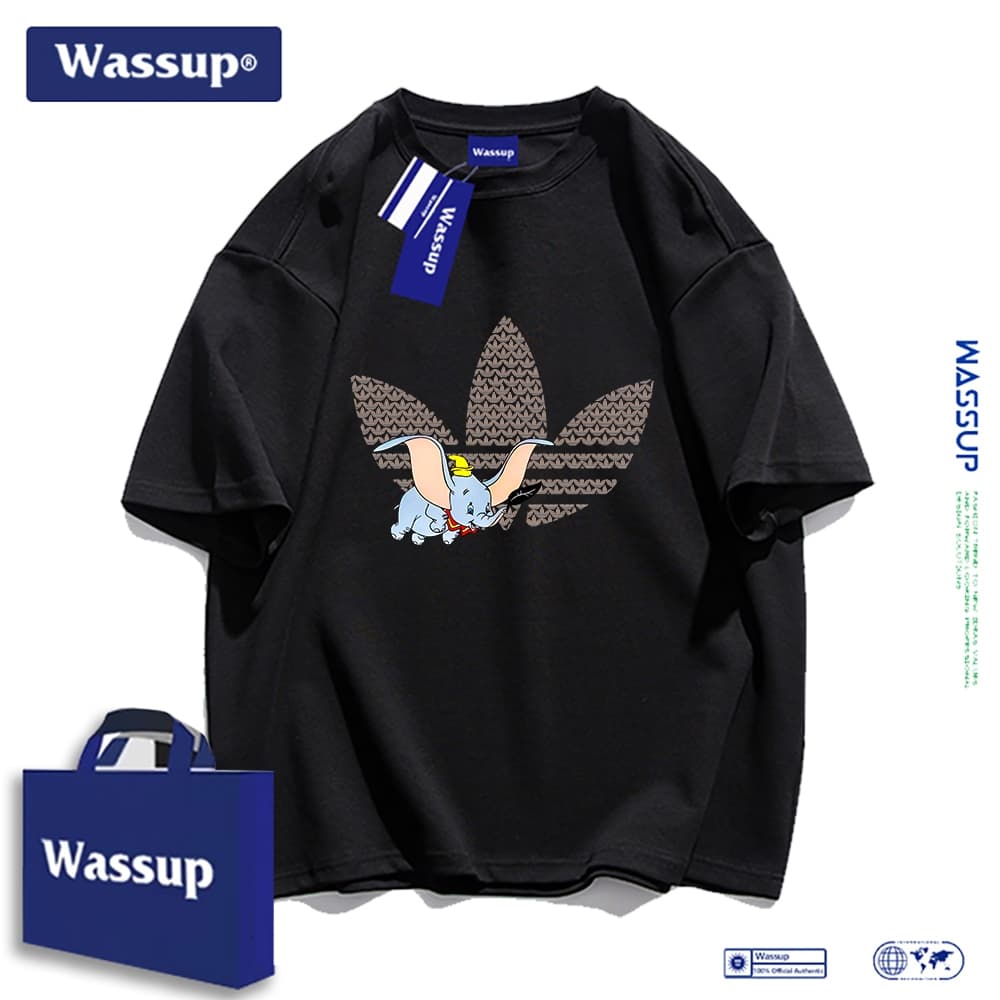 Wassup คอลเลกชันร่วมกับสามใบคลับ เสื้อยืดคอตตอนแท้ลายพิมพ์แบรนด์กีฬา Adidas รูปที่ 2