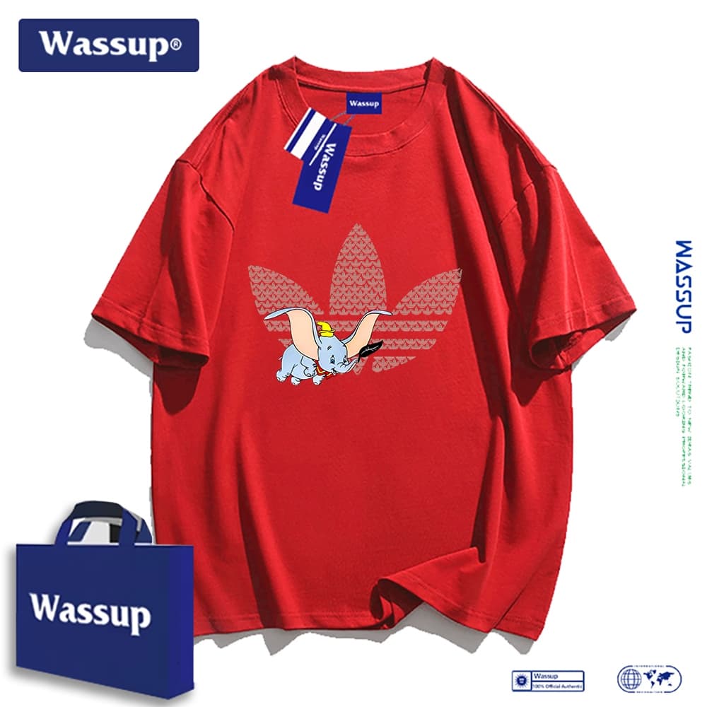 Wassup คอลเลกชันร่วมกับสามใบคลับ เสื้อยืดคอตตอนแท้ลายพิมพ์แบรนด์กีฬา Adidas รูปที่ 6