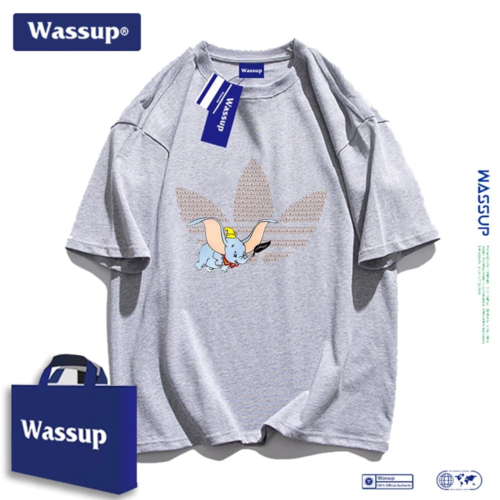 Wassup คอลเลกชันร่วมกับสามใบคลับ เสื้อยืดคอตตอนแท้ลายพิมพ์แบรนด์กีฬา Adidas รูปที่ 7