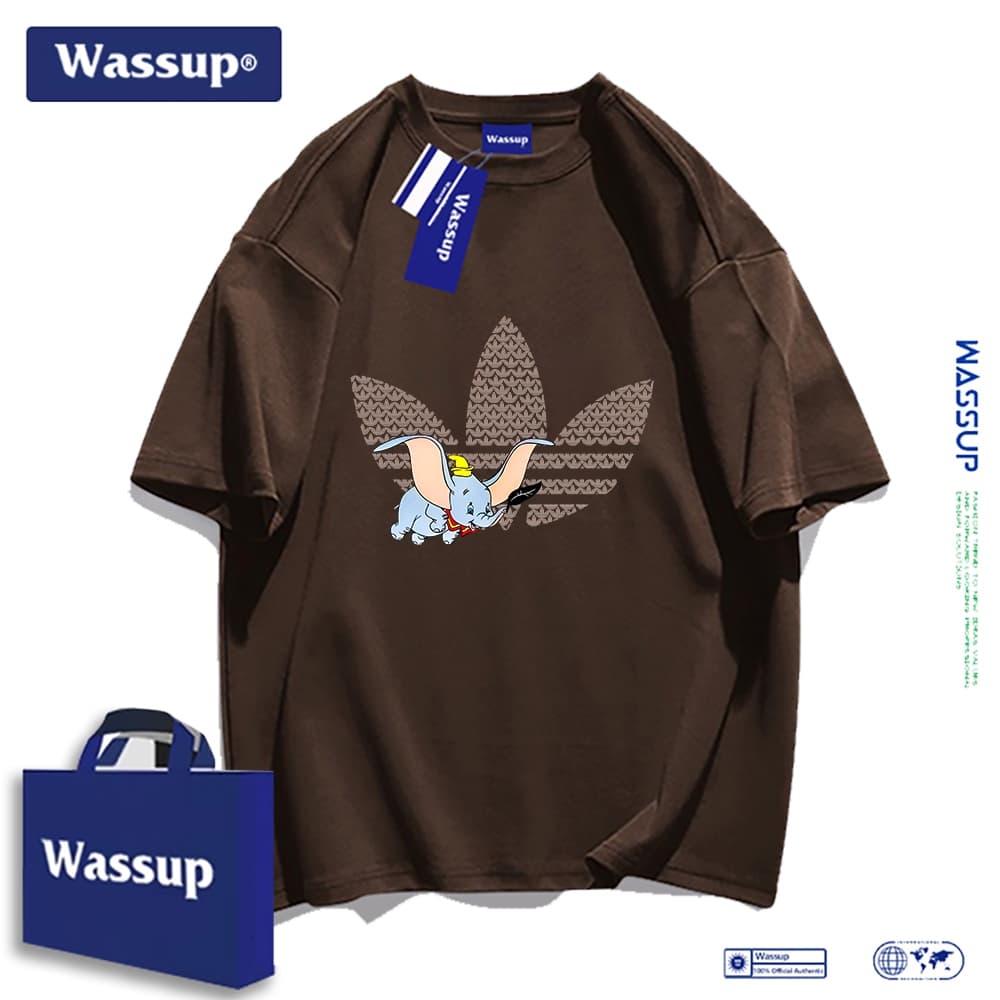 Wassup คอลเลกชันร่วมกับสามใบคลับ เสื้อยืดคอตตอนแท้ลายพิมพ์แบรนด์กีฬา Adidas รูปที่ 8