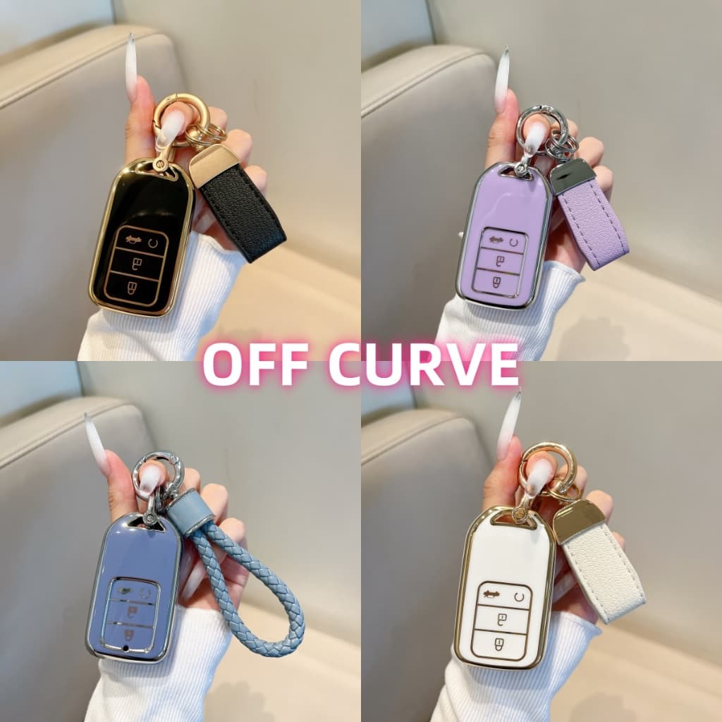 ฝาครอบ TPU เหมาะสําหรับ Honda CRV City Civic FC BRV Accord HRV Jazz Keyless Smart Entry Push Start TPU Remote 2/3/4Button รูปที่ 2