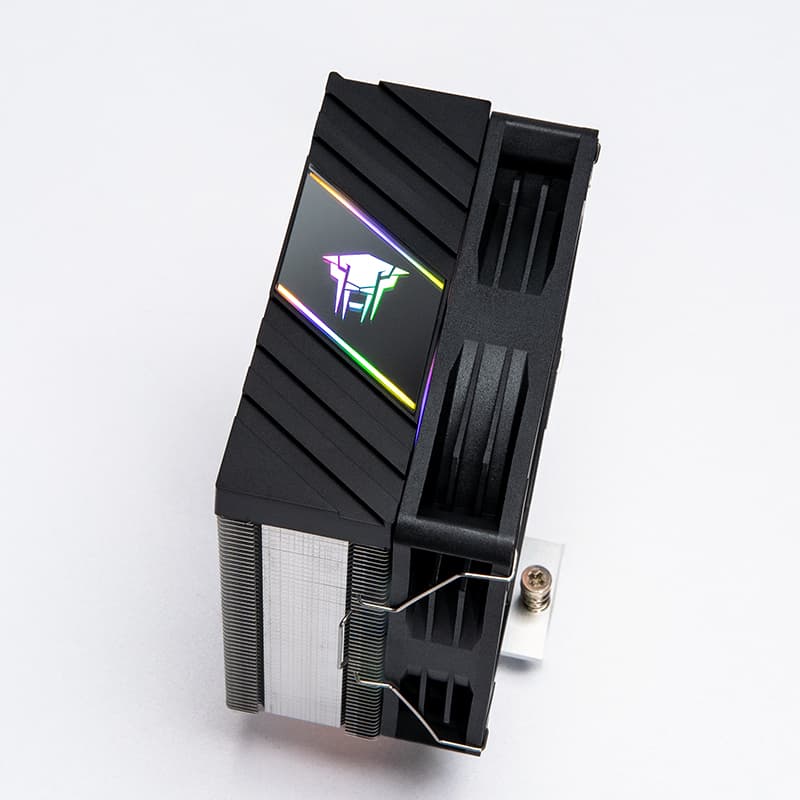 Jungle Leopard K400 CPU Cooler สีดํา/สีขาว 4 ท่อความร้อน 120 มม.พัดลม CPU 4PIN PWM สี LED ฝาครอบด้านบน Infinity Mirror Design สําหรับ Intel LGA1155 LGA1200 LGA1366 LGA1700 LGA2066 รูปที่ 5