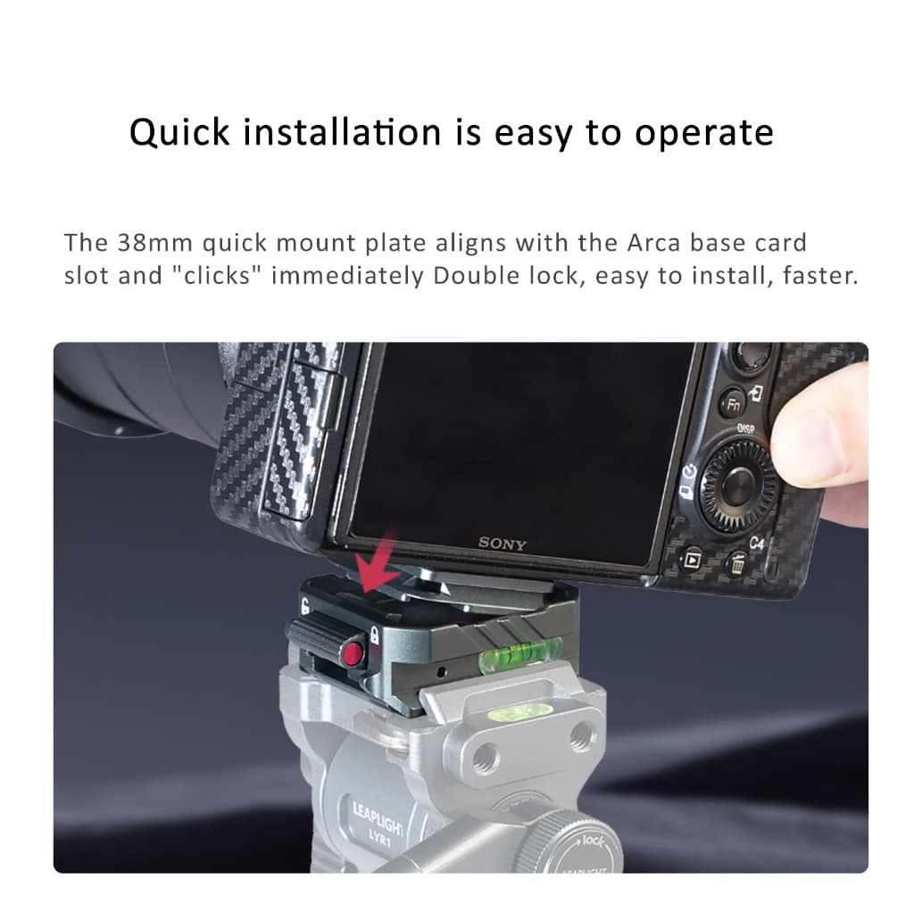 Leaplight All-Metal Arca Quick Release Kit กล้อง Quick Mount สําหรับ Dji Zhiyun Stabilizer ขาตั้งกล้องสไลด์ Rail Quick Mount ฐานหัวเข็มขัด รูปที่ 7