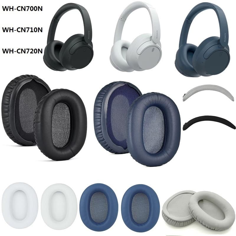 แผ่นรองหูฟังสําหรับ Sony WH-CH700N WH-CH710N WH-CH720N หูฟังอะไหล่คุณภาพสูง Earmuffs หมอนหูแถบคาดศีรษะ รูปที่ 1