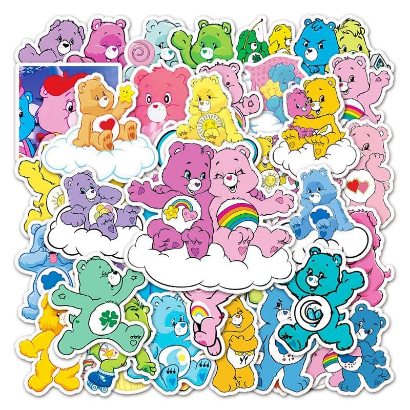 50 ชิ้น Funny Care หมีสติกเกอร์กันน้ํา DIY สําหรับโทรศัพท์แล็ปท็อปรถสติกเกอร์ Creative Home Decal รูปที่ 2