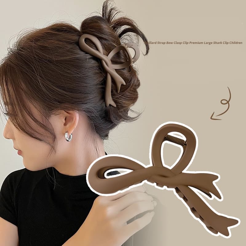 กิ๊บติดผมฉลามขนาดใหญ่ สไตล์เกาหลี สีกาแฟ เพิ่มเสน่ห์ให้เส้นผมของคุณ รูปที่ 7