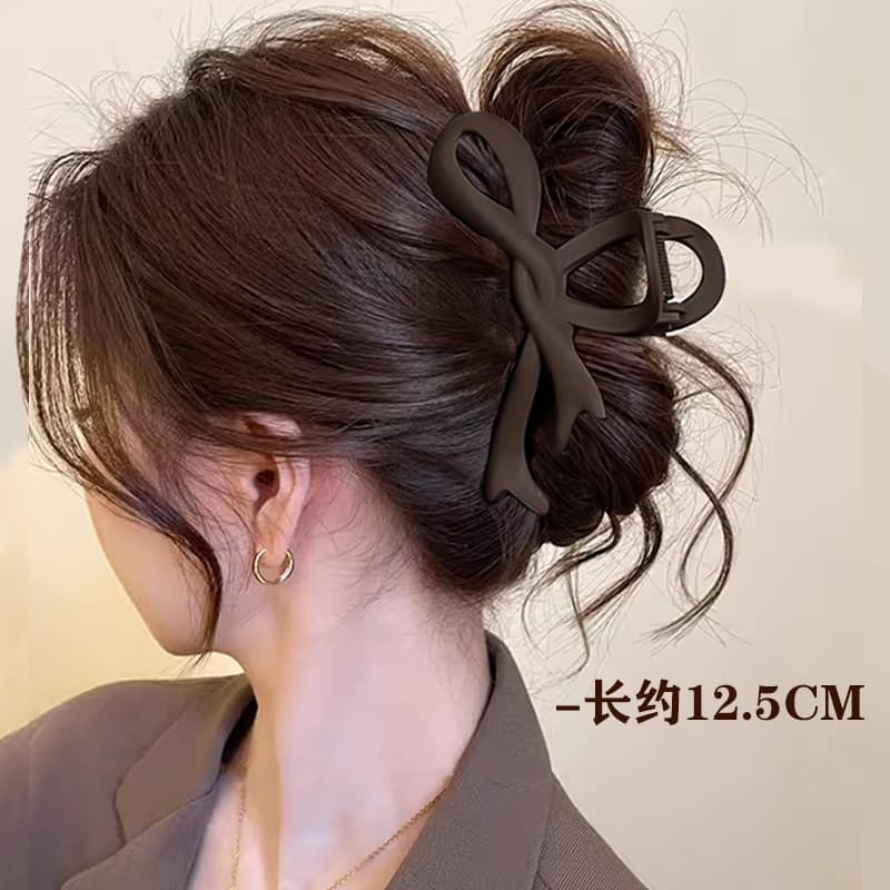 กิ๊บติดผมฉลามขนาดใหญ่ สไตล์เกาหลี สีกาแฟ เพิ่มเสน่ห์ให้เส้นผมของคุณ รูปที่ 6
