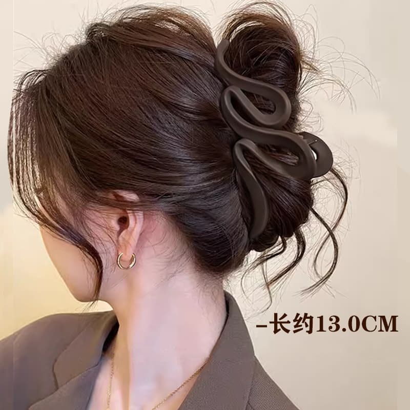 กิ๊บติดผมฉลามขนาดใหญ่ สไตล์เกาหลี สีกาแฟ เพิ่มเสน่ห์ให้เส้นผมของคุณ รูปที่ 9