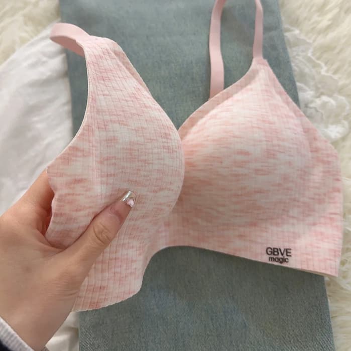 ไร้โครงฟองน้ำบางผ้านิ่มนุ่มลื่นเย็นใส่สบายแนบเนียนไปกับผิวSport Bra รูปที่ 5