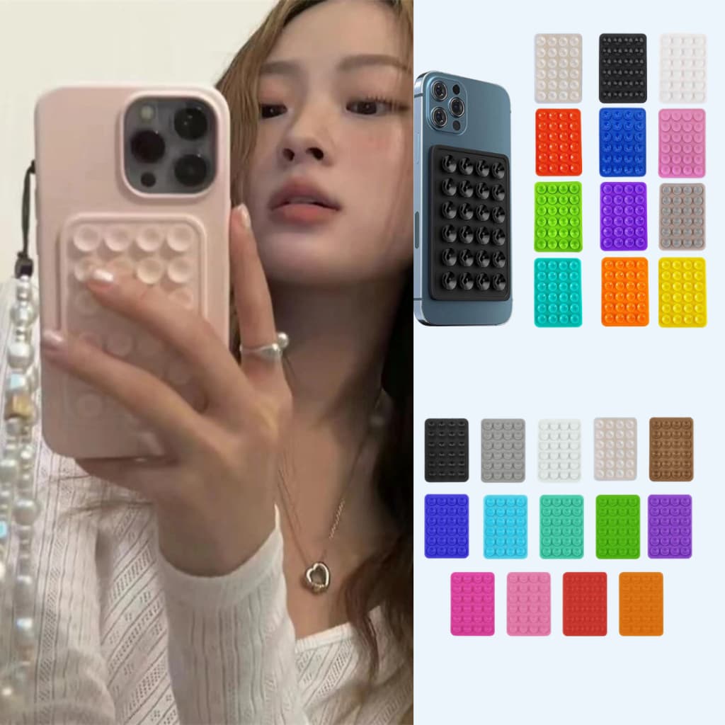 โปร่งใส Backed ซิลิโคนดูด Pad สําหรับโทรศัพท์ติดตั้งถ้วยดูด Backed กาวยางซิลิโคน Sucker Pad สําหรับ Fixed Pad รูปที่ 3