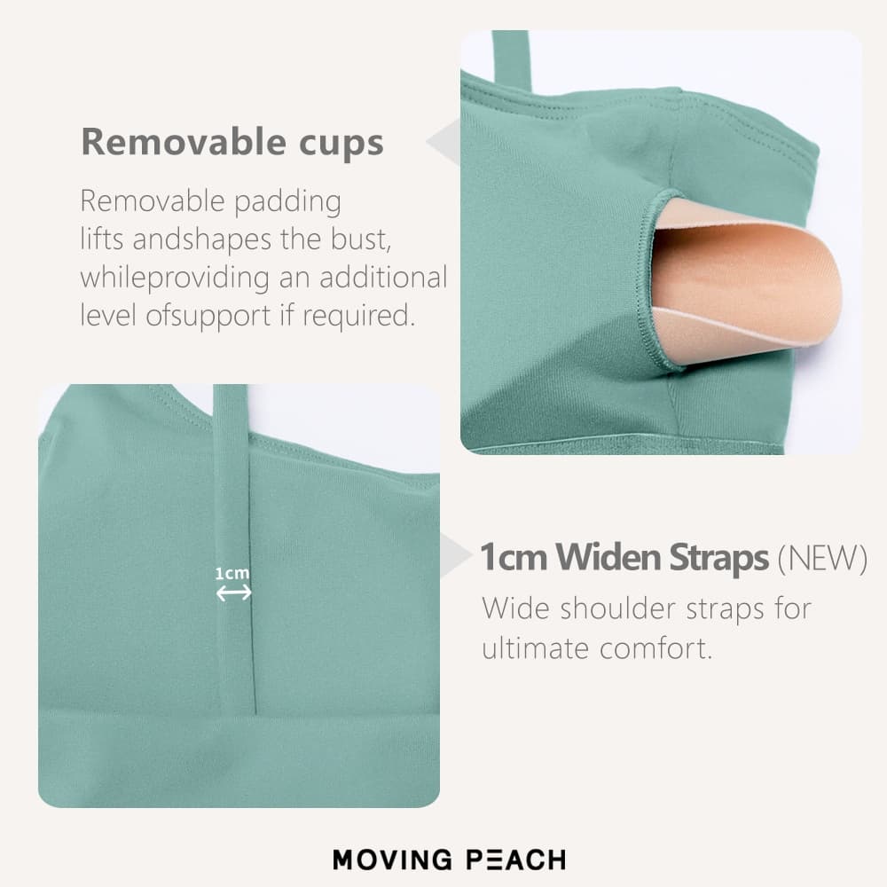 Moving Peach ผู้หญิง สปอร์ตบรา โยคะ พิลาทิส ออกกําลังกาย เสื้อกล้าม GBW รูปที่ 3