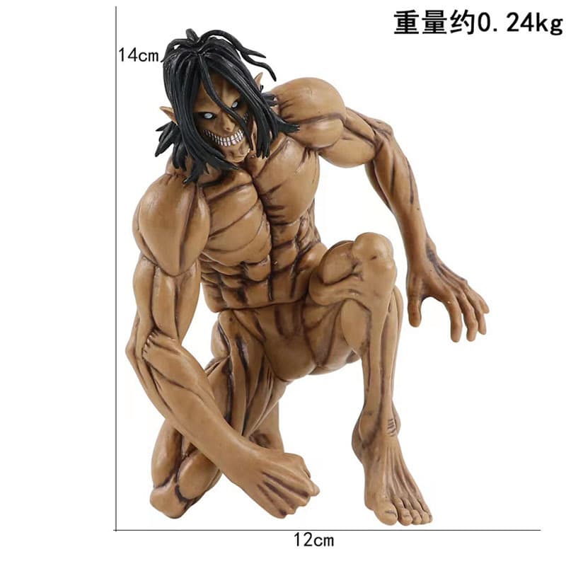 14 ซม.-15.5 ซม.โจมตีTitan Eren Jaeger Giant ver Eren Yeager Mikasa Ackerman Armin Arlert Levi Action Figureตุ๊กตารูปของเล่นเด็กคริสต์มาสของขวัญ รูปที่ 3