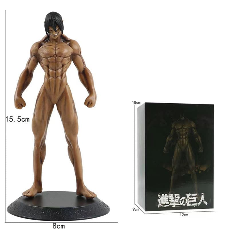14 ซม.-15.5 ซม.โจมตีTitan Eren Jaeger Giant ver Eren Yeager Mikasa Ackerman Armin Arlert Levi Action Figureตุ๊กตารูปของเล่นเด็กคริสต์มาสของขวัญ รูปที่ 9