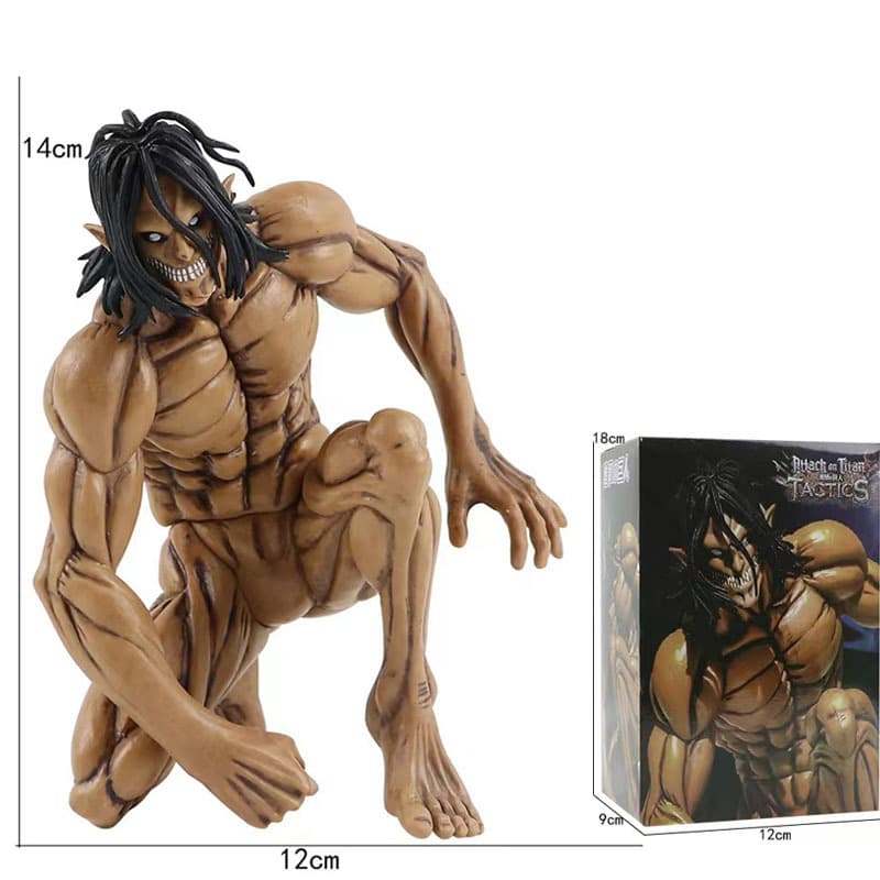 14 ซม.-15.5 ซม.โจมตีTitan Eren Jaeger Giant ver Eren Yeager Mikasa Ackerman Armin Arlert Levi Action Figureตุ๊กตารูปของเล่นเด็กคริสต์มาสของขวัญ รูปที่ 1