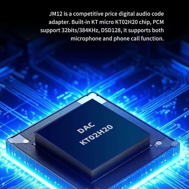 Jcally JM12 ชิปอะแดปเตอร์แปลงเสียงดิจิทัล ชุบเงิน KTO2H20 32bits/384KH DSD128 27.5mW@32Q รูปที่ 4