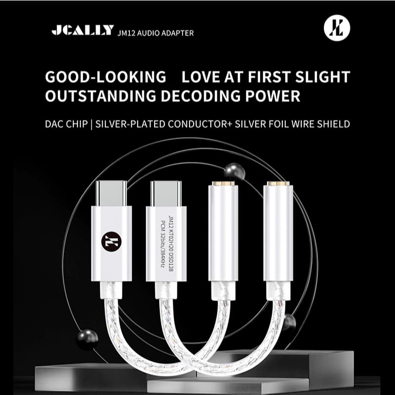 Jcally JM12 ชิปอะแดปเตอร์แปลงเสียงดิจิทัล ชุบเงิน KTO2H20 32bits/384KH DSD128 27.5mW@32Q รูปที่ 3