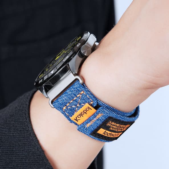 สายรัดข้อมือผ้าเดนิมขนาด 22 มม. เหมาะสําหรับนาฬิกา Huawei GT6/gt5/gt4/gt3/gt5pro/watch5/4PRO สาย Velcro กีฬา Breathable 20 มม.18 มม. รูปที่ 8