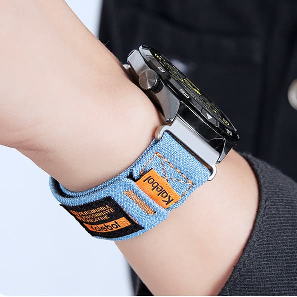สายรัดข้อมือผ้าเดนิมขนาด 22 มม. เหมาะสําหรับนาฬิกา Huawei GT6/gt5/gt4/gt3/gt5pro/watch5/4PRO สาย Velcro กีฬา Breathable 20 มม.18 มม. รูปที่ 9