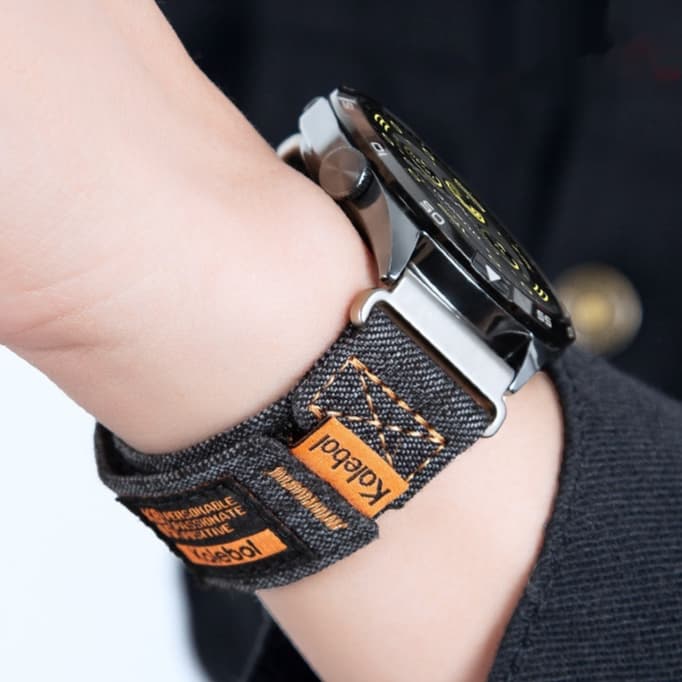 สายรัดข้อมือผ้าเดนิมขนาด 22 มม. เหมาะสําหรับนาฬิกา Huawei GT6/gt5/gt4/gt3/gt5pro/watch5/4PRO สาย Velcro กีฬา Breathable 20 มม.18 มม. รูปที่ 1