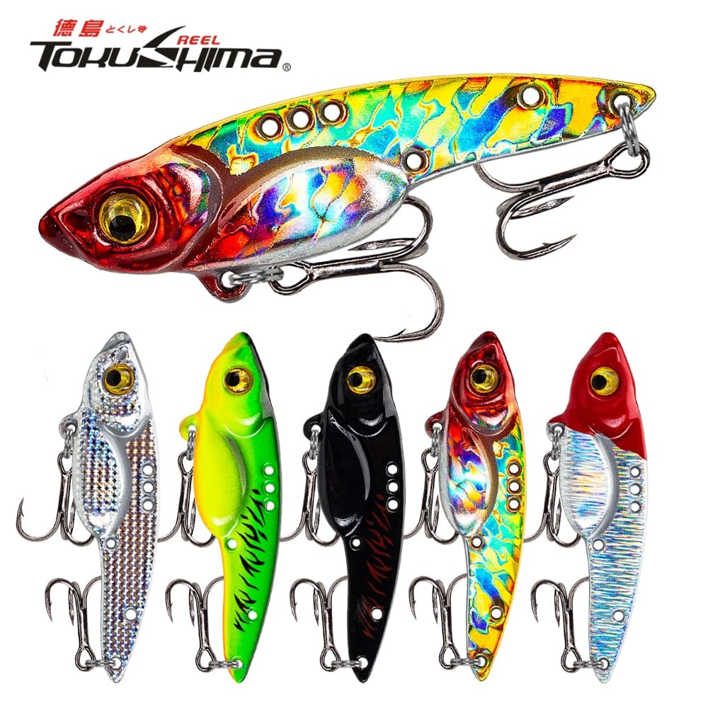 3.5g/5g/7g/10g/14g/17g VIB Swimbait โลหะที่มีสีสัน Sinking Jig 3D ตา Hard เหยื่อช้อน Spinner ตกปลา Lure Fishing Tackle สําหรับ Bass Walleye ปลาเทราท์ รูปที่ 1