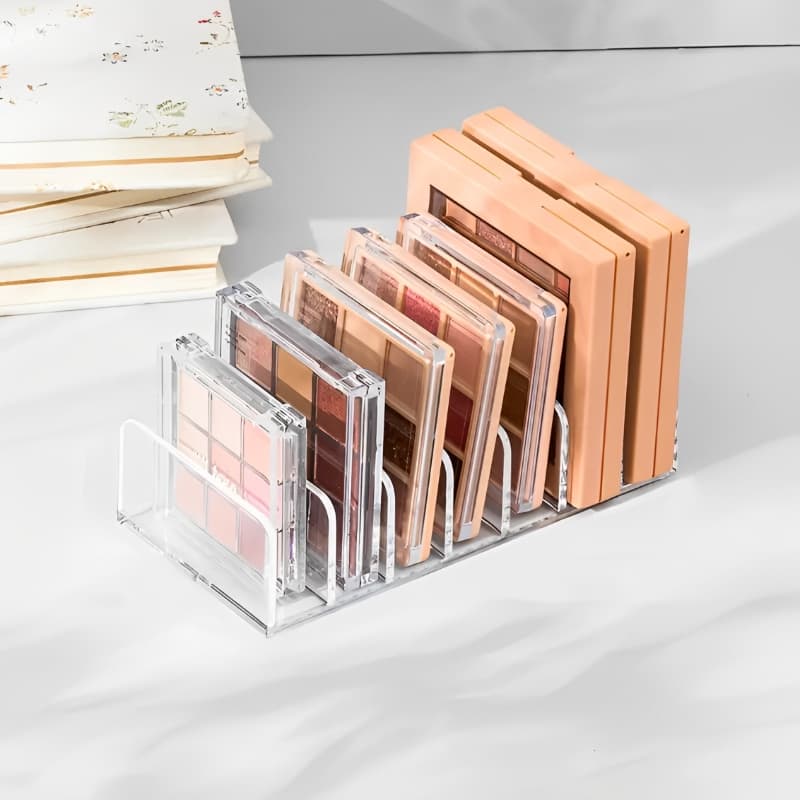 อะคริลิคอายแชโดว์ Organizer,แต่งหน้าลิ้นชัก 7 Space เครื่องสําอางแต่งหน้าสําหรับหม้อ,อายแชโดว์, Mini Highlighter Blush จอแสดงผลกรณี Beauty Care ผู้ถือบรรจุ รูปที่ 7
