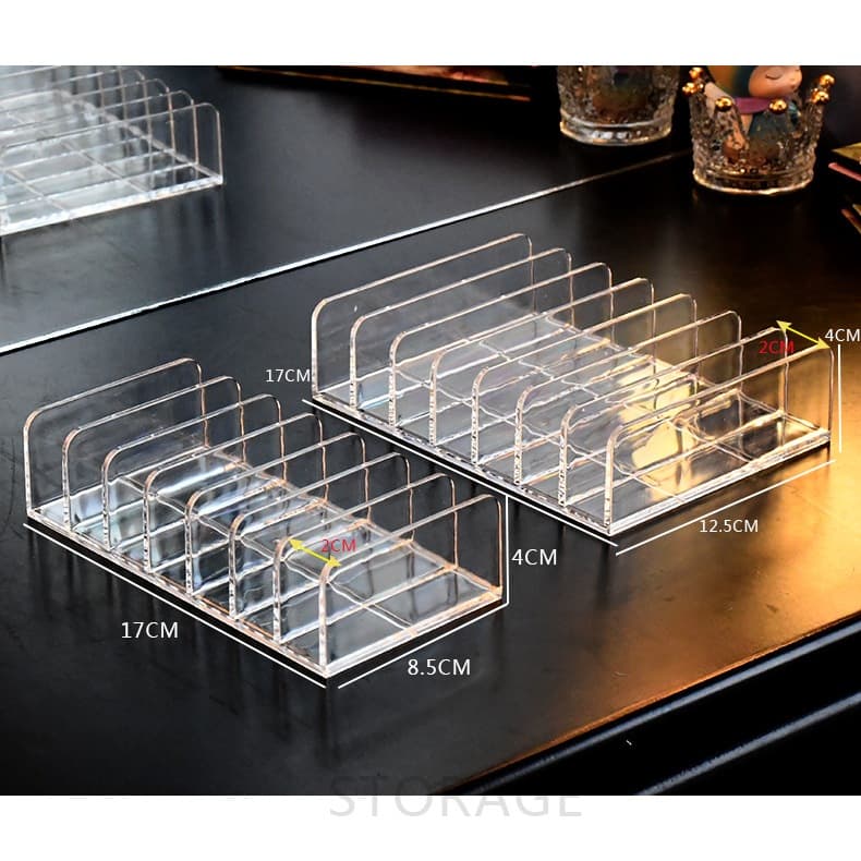 อะคริลิคอายแชโดว์ Organizer,แต่งหน้าลิ้นชัก 7 Space เครื่องสําอางแต่งหน้าสําหรับหม้อ,อายแชโดว์, Mini Highlighter Blush จอแสดงผลกรณี Beauty Care ผู้ถือบรรจุ รูปที่ 9