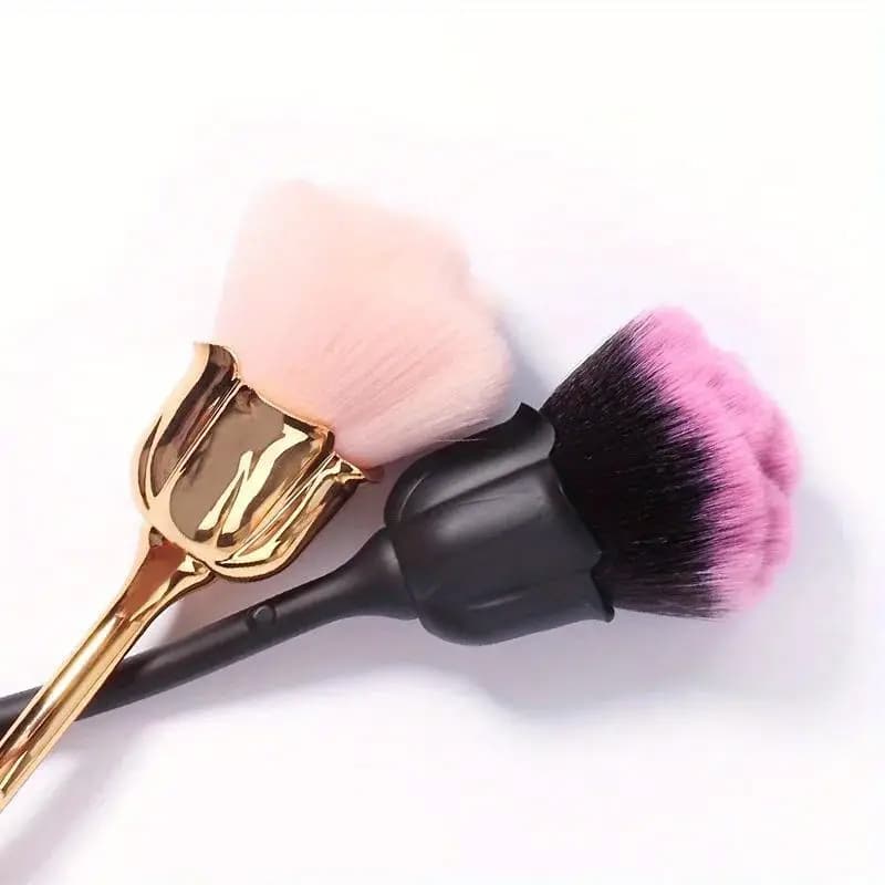 Rose Flower Blush Brush ขนแปรงนุ่ม สําหรับปัดแป้ง/ปัดฝุ่น/แต่งหน้า/เล็บ Foundation Make Up Brush เล็บผมนุ่ม รูปที่ 8