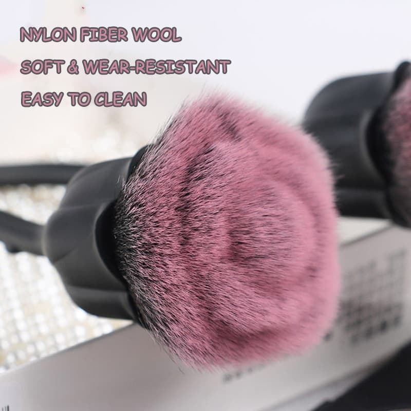 Rose Flower Blush Brush ขนแปรงนุ่ม สําหรับปัดแป้ง/ปัดฝุ่น/แต่งหน้า/เล็บ Foundation Make Up Brush เล็บผมนุ่ม รูปที่ 5