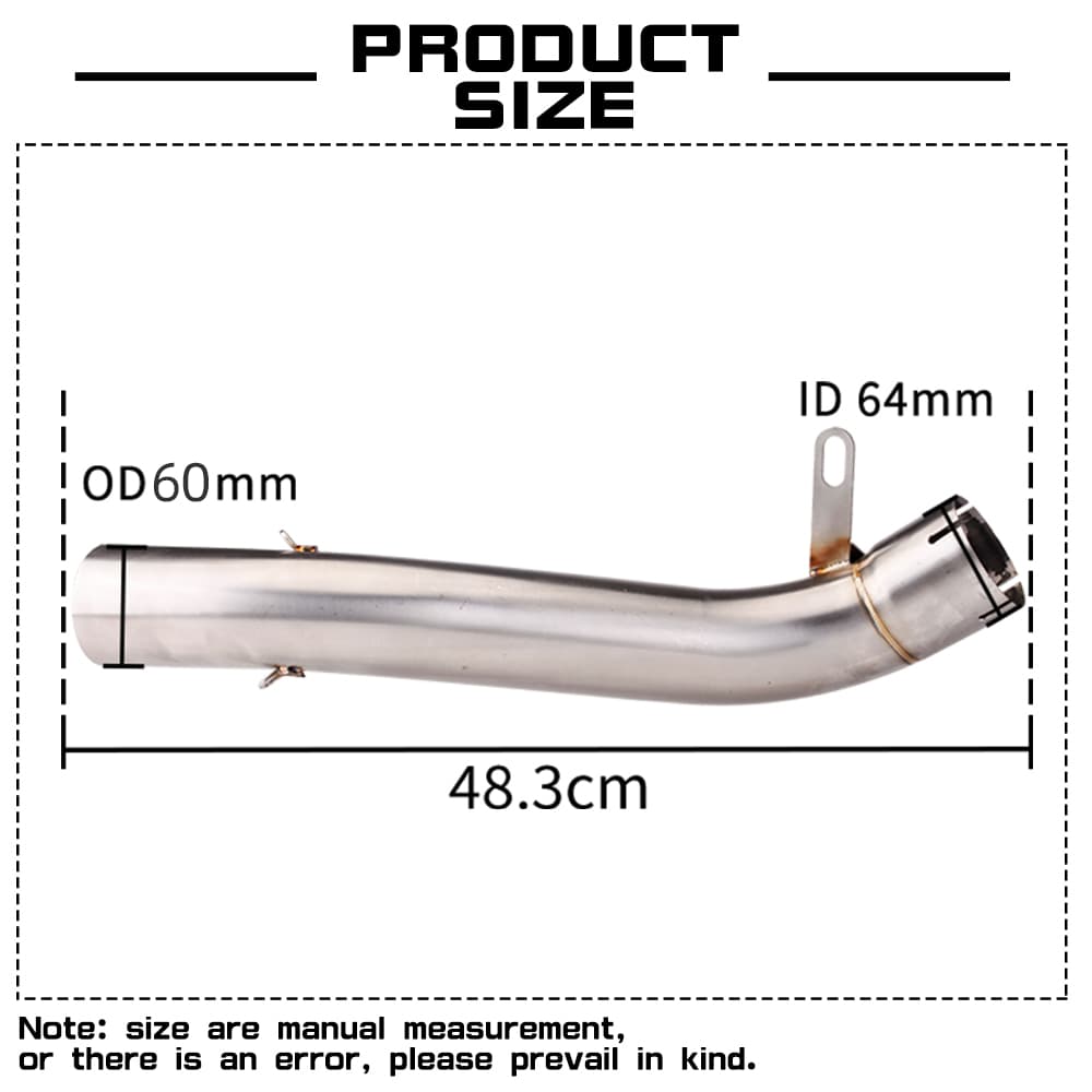 Slip-on ท่อกลางสําหรับ CB650F CB650R CBR650F CBR650R รถจักรยานยนต์ท่อไอเสียท่อกลางการปรับเปลี่ยน รูปที่ 2