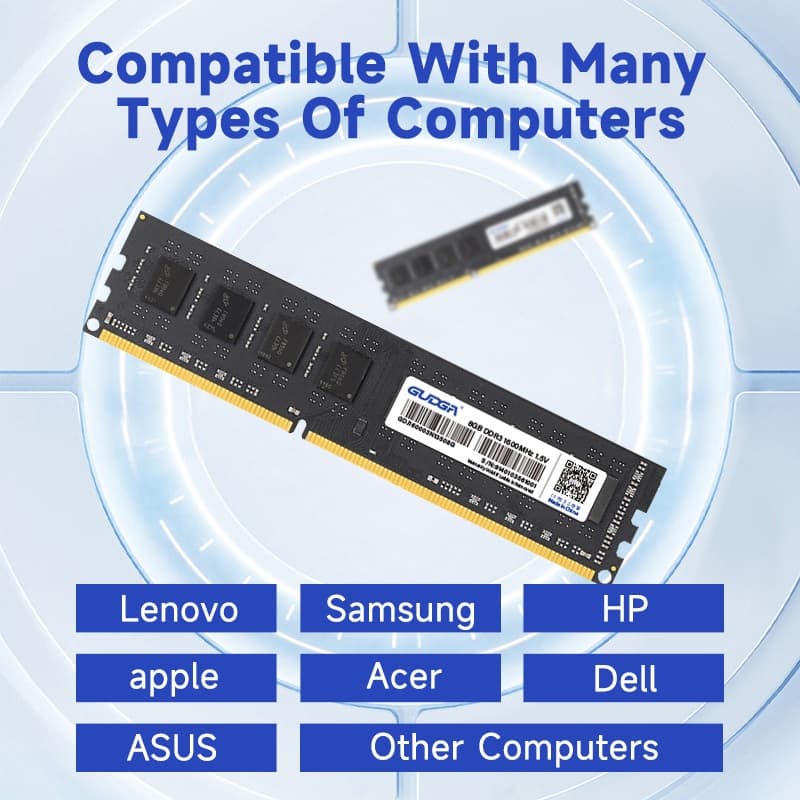 Gudga หน่วยความจํา RAM DDR3 PC 4GB 8GB 1600MHZ Sodimm 1.5V 260Pin สําหรับคอมพิวเตอร์ตั้งโต๊ะ รูปที่ 5