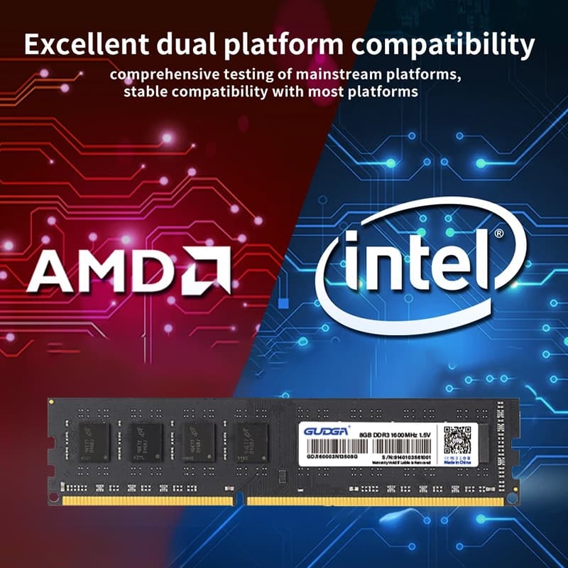 Gudga หน่วยความจํา RAM DDR3 PC 4GB 8GB 1600MHZ Sodimm 1.5V 260Pin สําหรับคอมพิวเตอร์ตั้งโต๊ะ รูปที่ 3