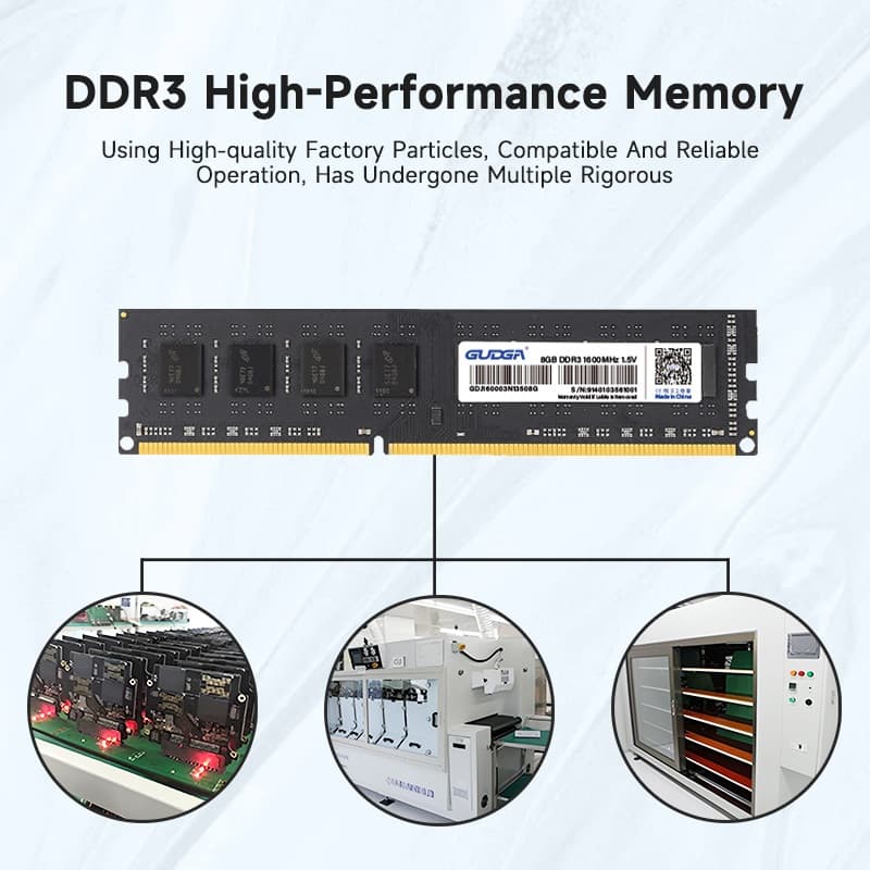 Gudga หน่วยความจํา RAM DDR3 PC 4GB 8GB 1600MHZ Sodimm 1.5V 260Pin สําหรับคอมพิวเตอร์ตั้งโต๊ะ รูปที่ 6