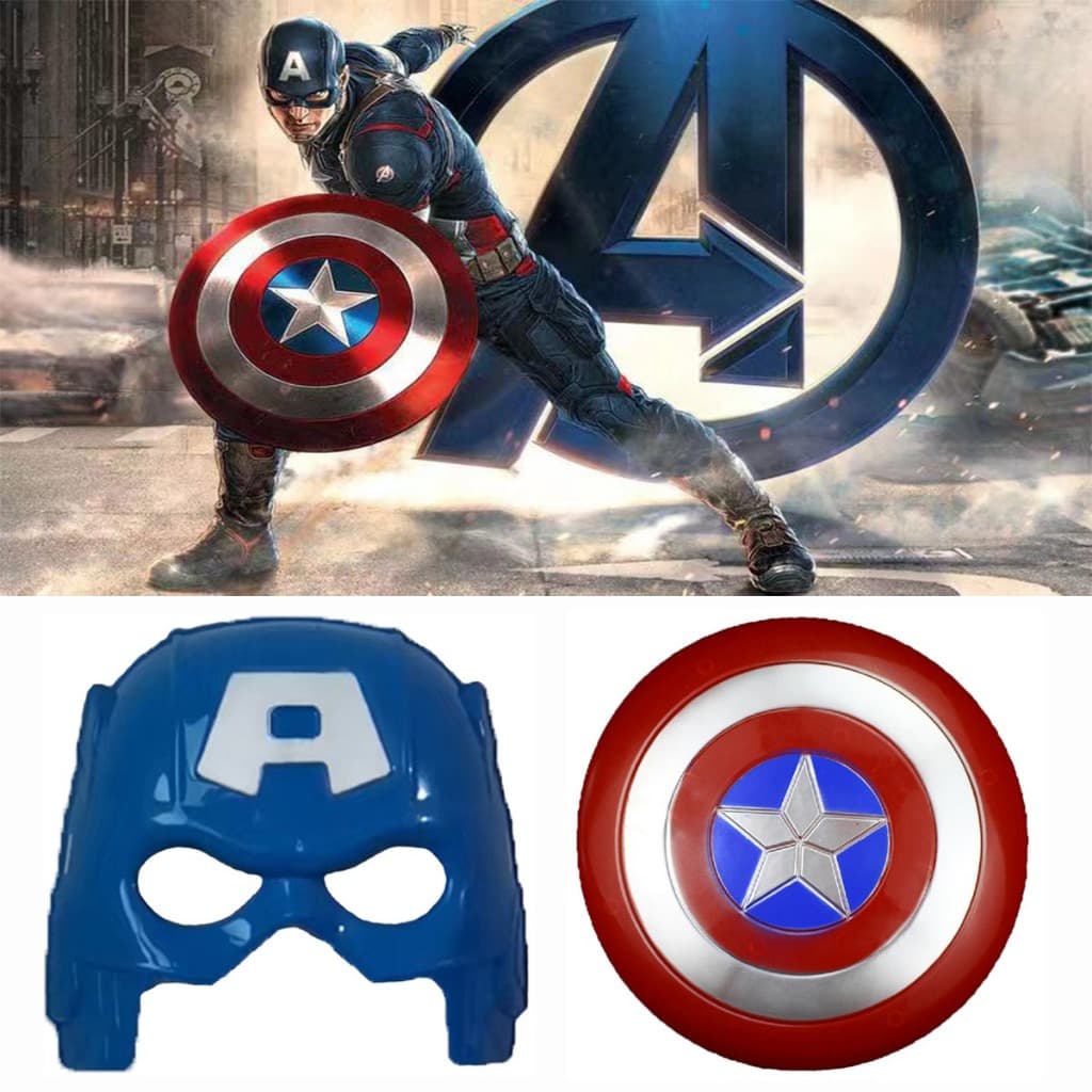 หน้ากากฮาโลวีน Spider-Man Hulk Batman Captain United States อุปกรณ์ประกอบฉากเครื่องแต่งกาย รูปที่ 2