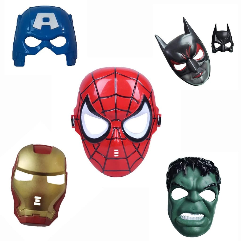 หน้ากากฮาโลวีน Spider-Man Hulk Batman Captain United States อุปกรณ์ประกอบฉากเครื่องแต่งกาย รูปที่ 3