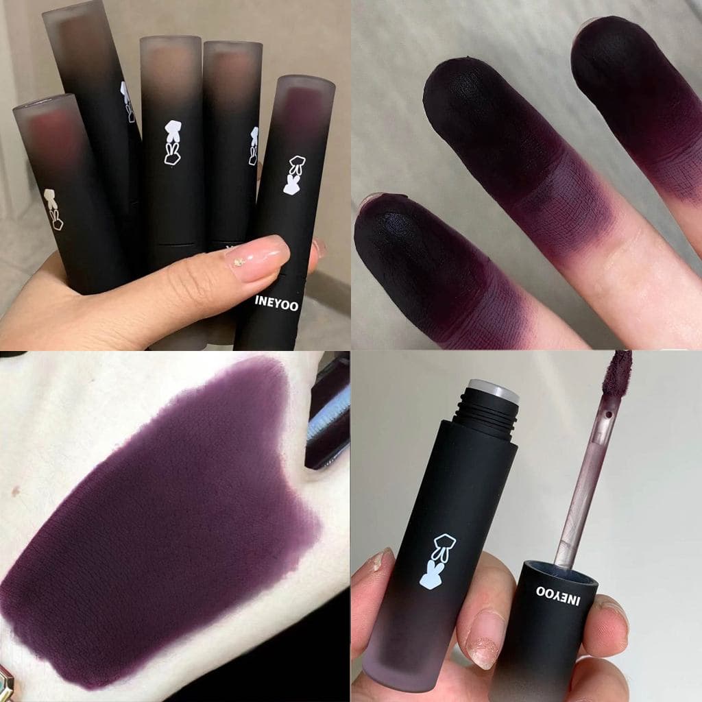 INEYOO ลิปกลอส Black lip Purple Blood Gothic lip make up Long Lasting Moisturizing รูปที่ 6