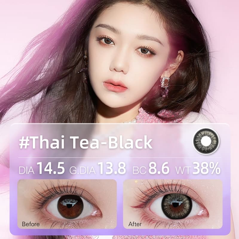 O2girl คอนแทคเลนส์ 1 คู่ 0°-800° คอนแทคเลนส์รายวัน สามารถใช้ได้หนึ่งปี เลนส์มินิน่ารัก 14.2-14.5mm รูปที่ 4