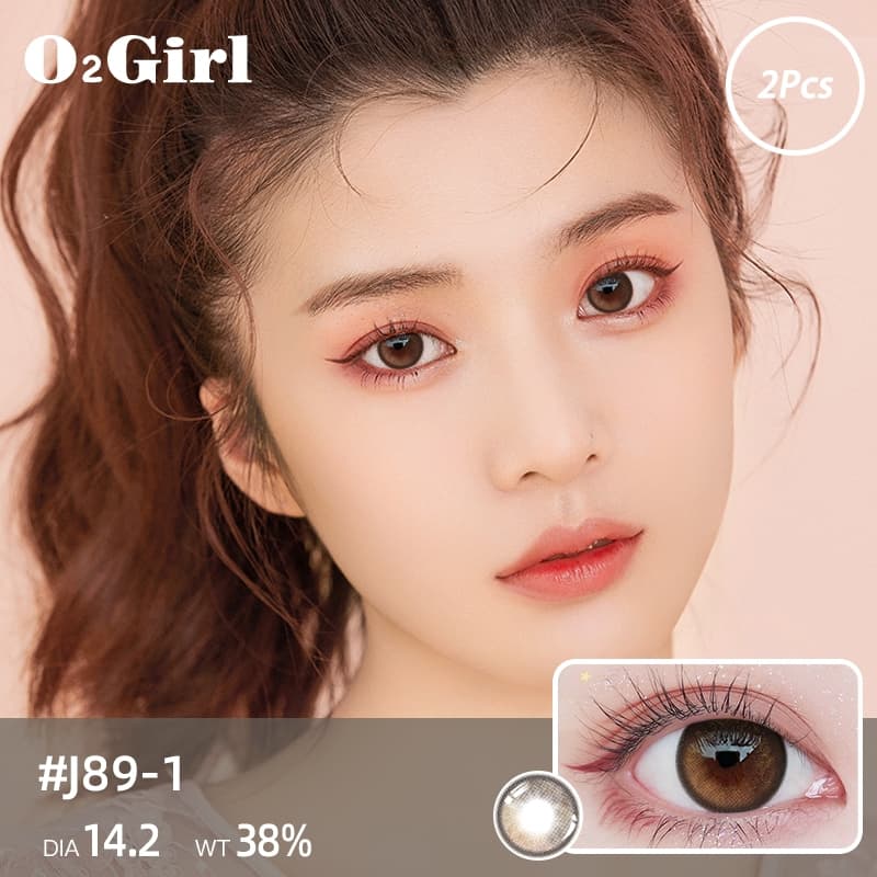O2girl คอนแทคเลนส์ 1 คู่ 0°-800° คอนแทคเลนส์รายวัน สามารถใช้ได้หนึ่งปี เลนส์มินิน่ารัก 14.2-14.5mm รูปที่ 6