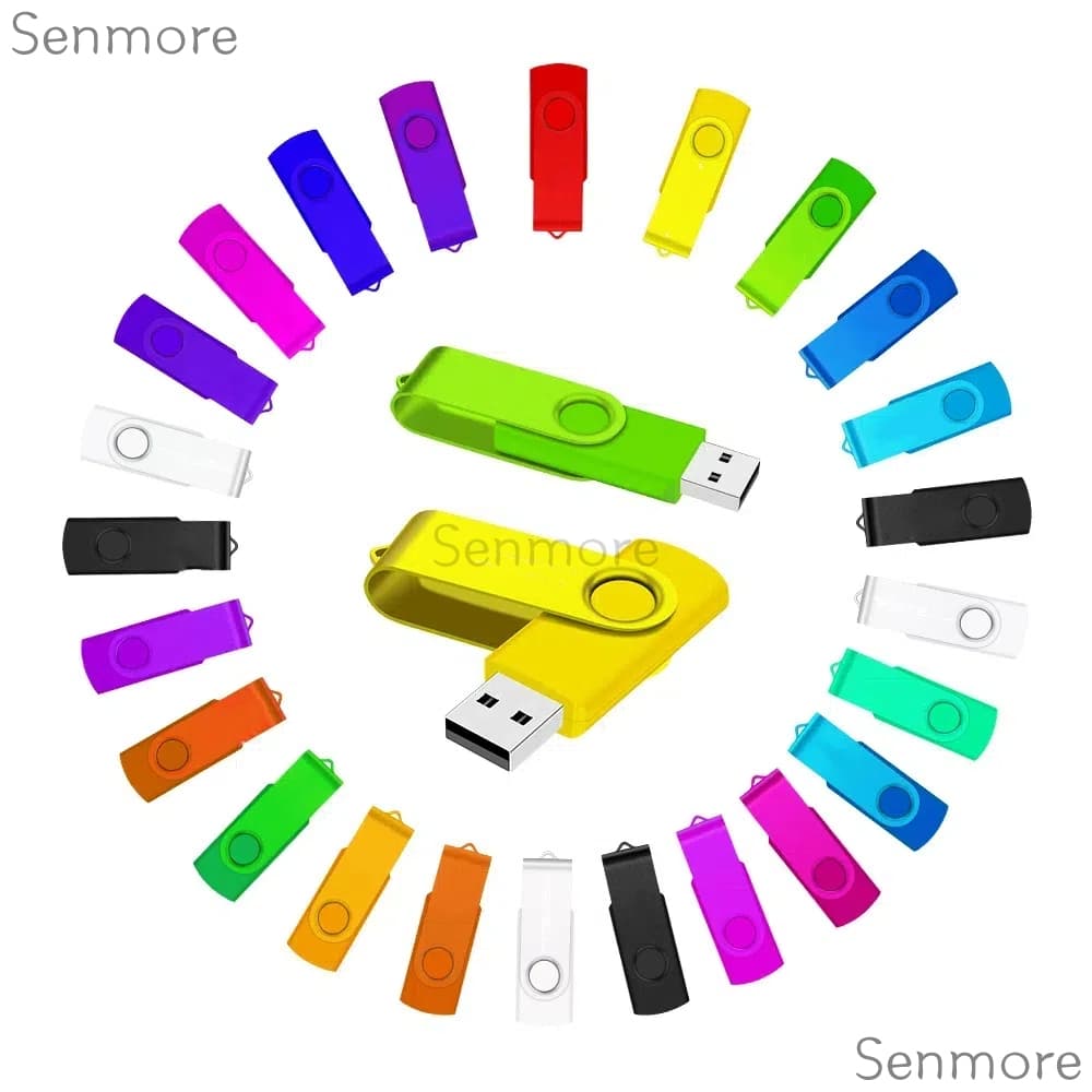 แฟลชไดรฟ์ USB ความจุสูงโลหะ 4GB 8GB 16GB 32GB 64GB 128GB 2.0 แท่งหน่วยความจําแบบพกพาหลายสี รูปที่ 1
