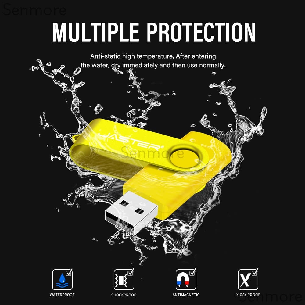 แฟลชไดรฟ์ USB ความจุสูงโลหะ 4GB 8GB 16GB 32GB 64GB 128GB 2.0 แท่งหน่วยความจําแบบพกพาหลายสี รูปที่ 3