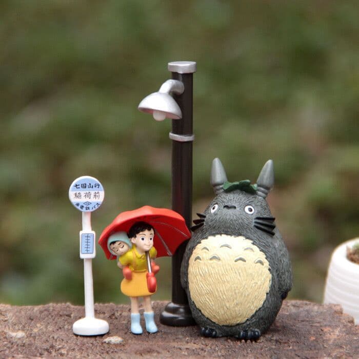 5 ชิ้น/เซ็ต 5-7 ซม.อะนิเมะ Bus หยุด Mei Street โคมไฟดอกไม้สีแดงต้นไม้รุ่น Q Mini Dragon Cat PVC ตัวเลขการกระทําตุ๊กตาของเล่น รูปที่ 2