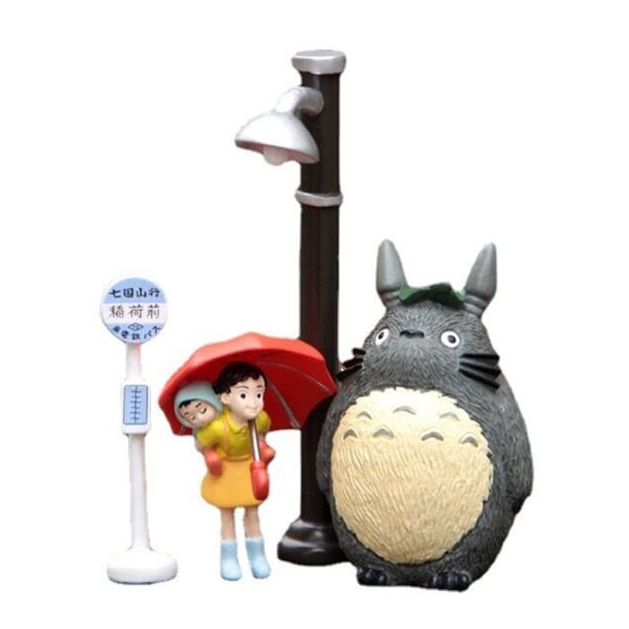 5 ชิ้น/เซ็ต 5-7 ซม.อะนิเมะ Bus หยุด Mei Street โคมไฟดอกไม้สีแดงต้นไม้รุ่น Q Mini Dragon Cat PVC ตัวเลขการกระทําตุ๊กตาของเล่น รูปที่ 8