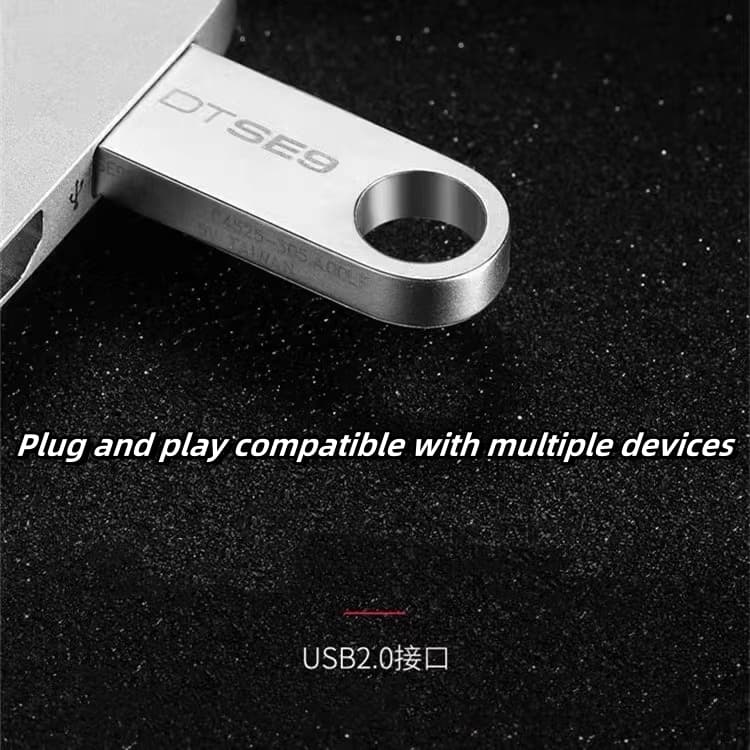 Kingston USB 2.0 แฟลชไดรฟ์โลหะ 1GB 2GB 4GB 8GB 16GB 32GB 64GB 128GB 1TB ความจุขนาดใหญ่แบบพกพา รูปที่ 5
