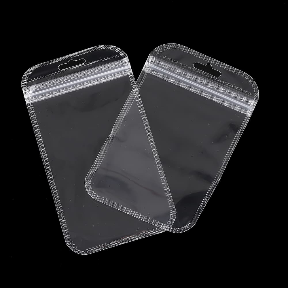 St. kunkka 50PCS โปร่งใส ถุงพลาสติก Ziplock ถุงพลาสติก PVC ถุงซีลพลาสติกพร้อมรูแขวนสําหรับบรรจุภัณฑ์ของขวัญถุงห่อของขวัญ รูปที่ 3