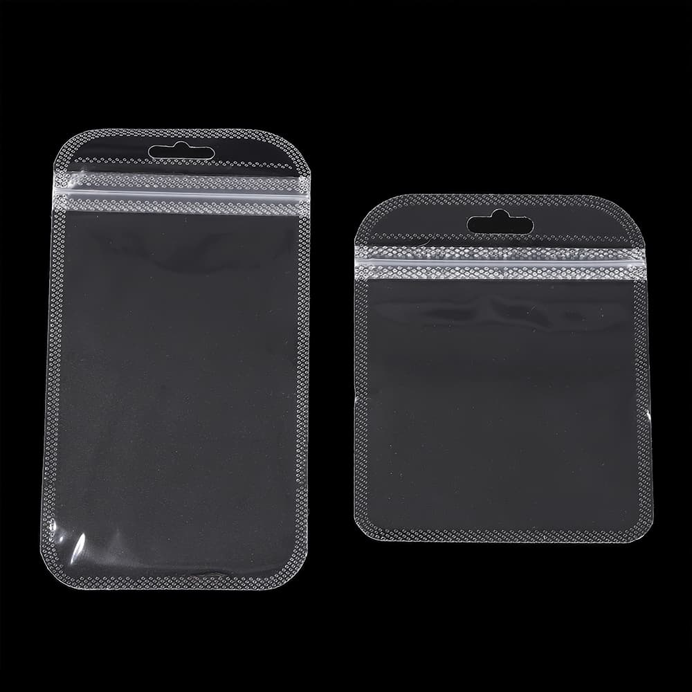 St. kunkka 50PCS โปร่งใส ถุงพลาสติก Ziplock ถุงพลาสติก PVC ถุงซีลพลาสติกพร้อมรูแขวนสําหรับบรรจุภัณฑ์ของขวัญถุงห่อของขวัญ รูปที่ 5