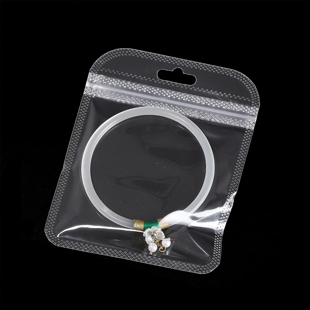 St. kunkka 50PCS โปร่งใส ถุงพลาสติก Ziplock ถุงพลาสติก PVC ถุงซีลพลาสติกพร้อมรูแขวนสําหรับบรรจุภัณฑ์ของขวัญถุงห่อของขวัญ รูปที่ 7