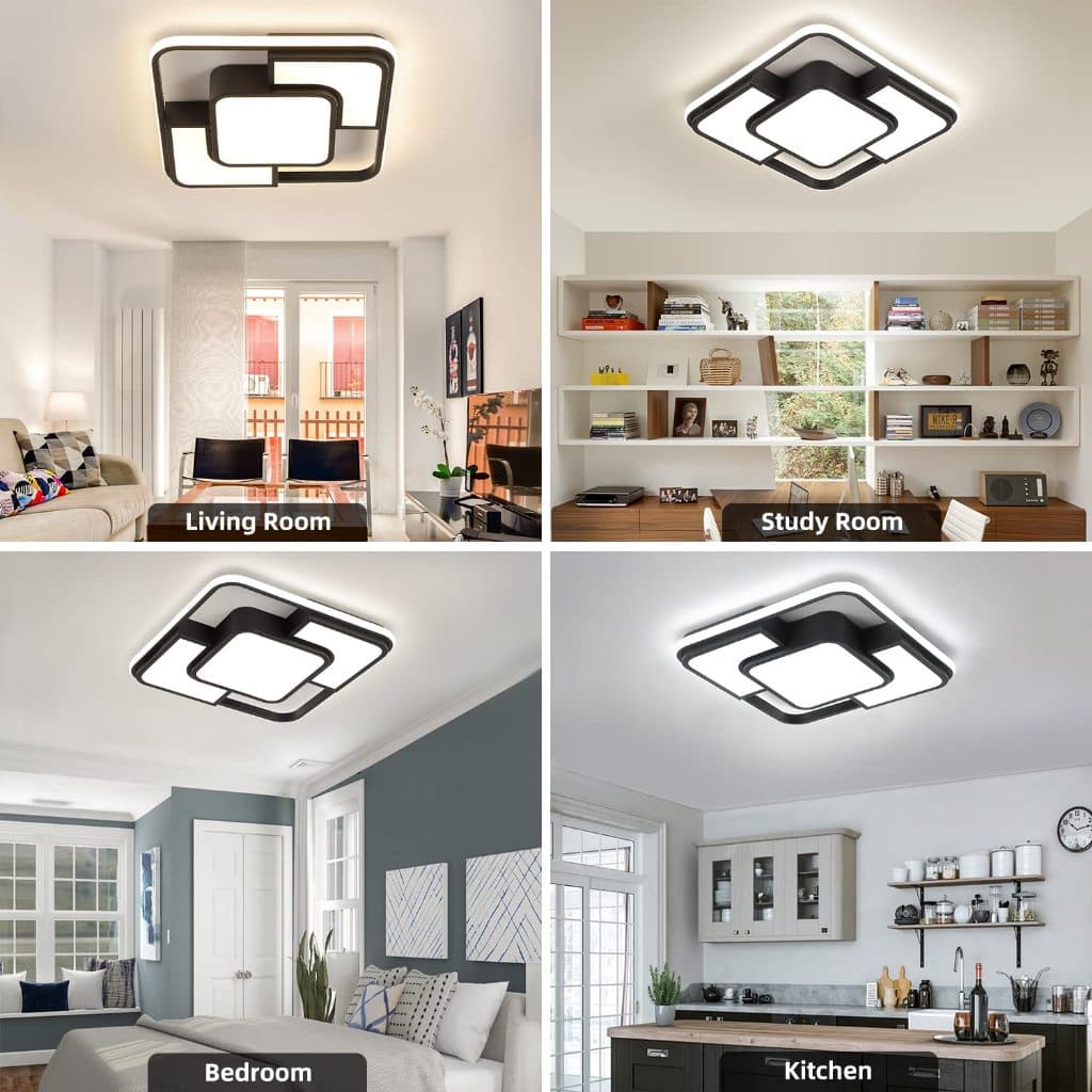 GOGEOUS โคมไฟเพดาน led บางเฉียบ เฟรมอลูมิ+PC สว่างมาก โคมไฟหลักสำหรับห้องนั่งเล่น ไฟห้องนอน มินิมอล ไฟเพดานห้องนอน ไฟLED3สี โทนพร้อมรีโมท ติดตั้งง่าย เหมาะสำหรับห้องนั่งเล่น/ห้องนอน/ห้องครัว รับประกัน 3 ปี รูปที่ 7