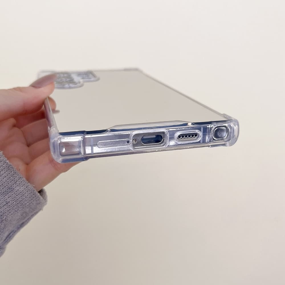 SAMSUNG Silver Make Up Mirrorเคสโทรศัพท์สําหรับSamsung Galaxy S26 S24 S25 Edge S23 S21 FE S22 หมายเหตุ 20 Ultra S24 Plus A55 A35 A15 A16 A06 ฝาครอบ รูปที่ 6