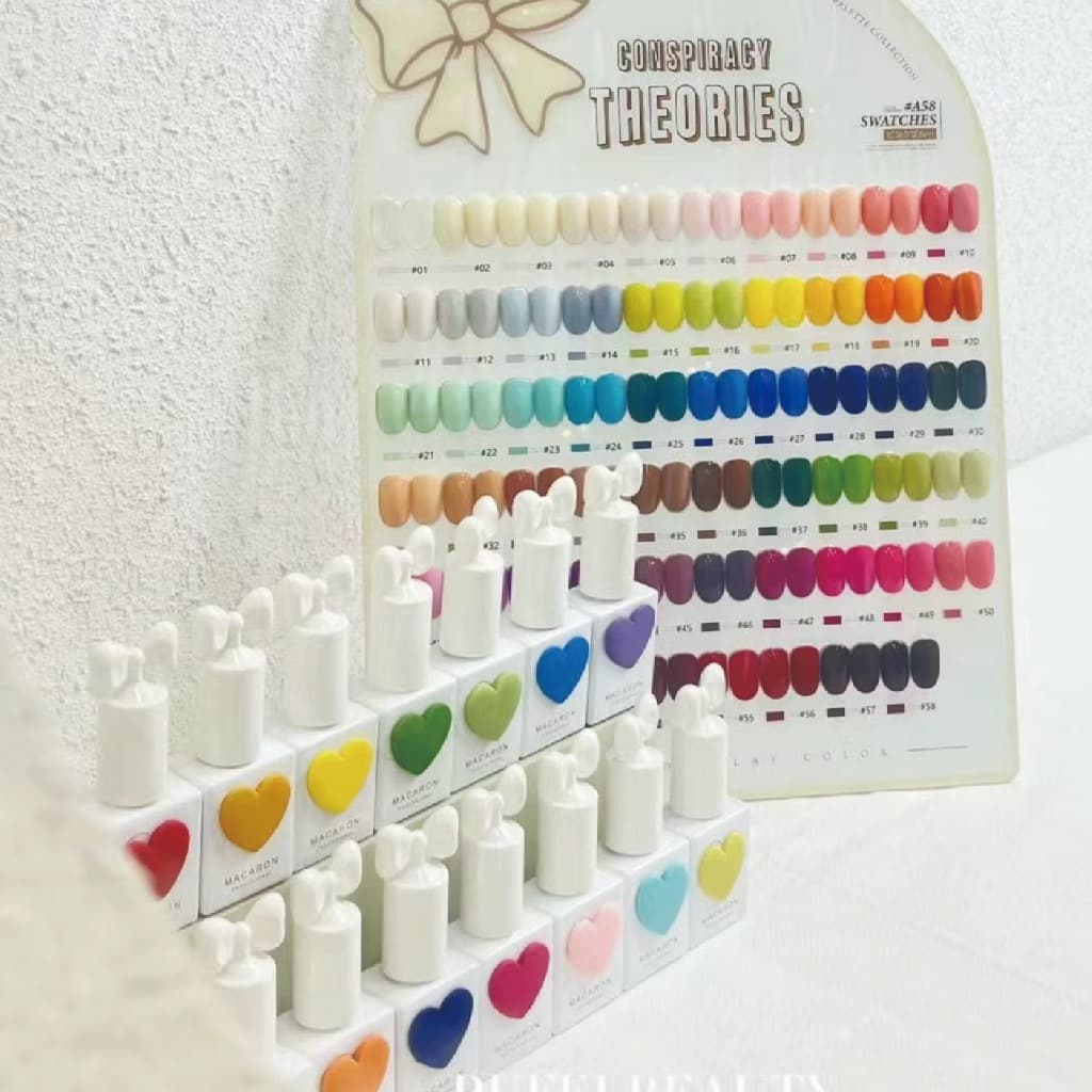 58สี ฟรีชาร์ตสี เบส ท๊อป สีเจล15ml. Sansu 3.0 รุ่น MACARON สีเจลฝาโบว์ สีเจล ยกเซต เซตสีเจล สีแฟลชสีเจล รูปที่ 7